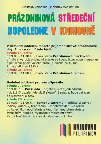 Prázdninová středeční dopoledne v knihovně - srpen 24